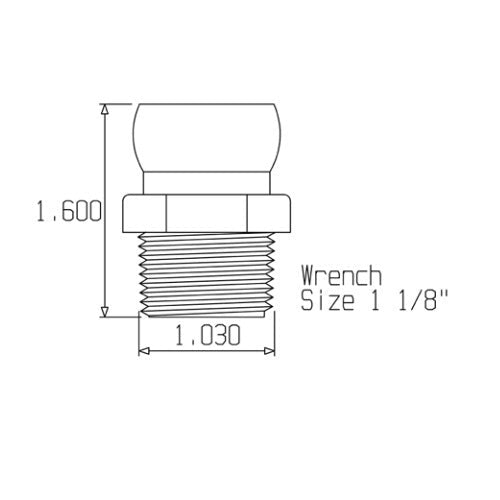 Loc-line 3/4" BSPT Connector for 3/4" Modular Hose - AIMS Industrial Supplies