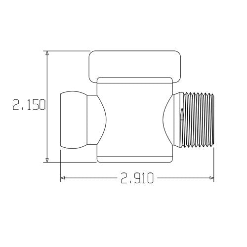 Loc-Line 3/4" Male NPT Valve for 3/4" Modular Hose - AIMS Industrial Supplies