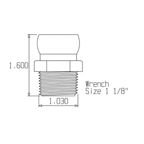 Loc-Line 3/4" NPT Connector for 3/4" Modular Hose - AIMS Industrial Supplies