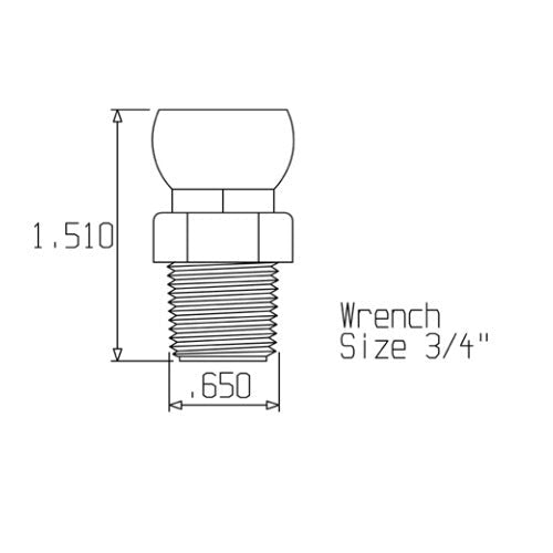 Loc-Line 3/8" Acid Resistant NPT Connector for 1/2" Modular Hose - Pack of 4 - AIMS Industrial Supplies