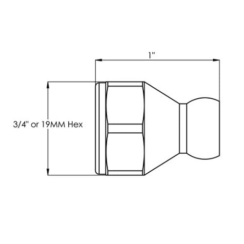 Loc-Line 3/8" Flare Nut Adaptor for 1/4" Modular Hose - Pack of 4 - AIMS Industrial Supplies
