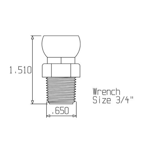 Loc-Line 3/8" NPT Connector for 1/2" Modular Hose - AIMS Industrial Supplies