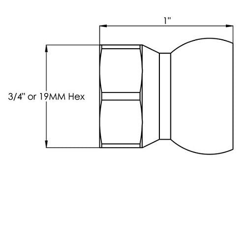 Loc-Line 3/8" SAE Flare Nut Adapter for 1/2" Modular Hose - Pack of 4 - AIMS Industrial Supplies