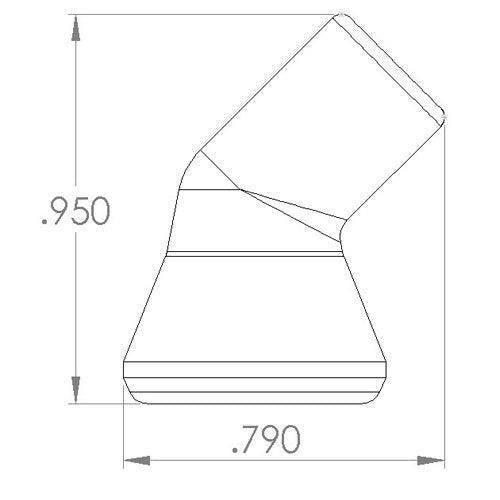 Loc-Line 45° Nozzle for 1/4" Modular Hose - AIMS Industrial Supplies