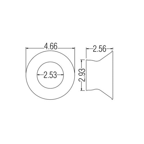 Loc-Line 4.5" Round Nozzle for 2.5" Modular Hose - AIMS Industrial Supplies