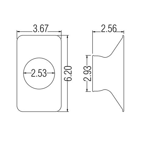 Loc-Line 6" x 3.5" Rectangular Nozzle - Pack of 12