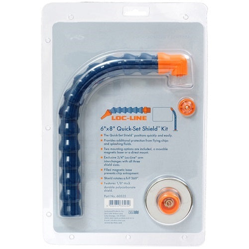 Loc-Line 7" X 10" Safety Splash Shield + 3/4" Arm + Magnetic Base