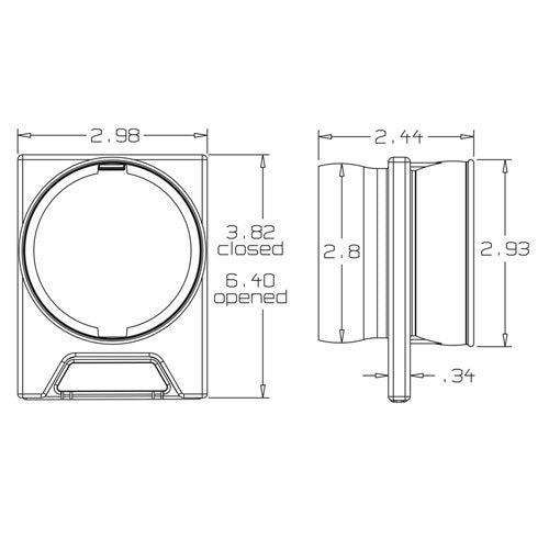 Loc-Line Anti-Static 2 1/2" Slide Valve - Pack of 12