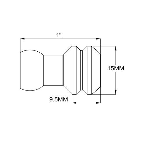 Loc-Line Short Lathe Adaptors for 1/4" Modular Hose - AIMS Industrial Supplies