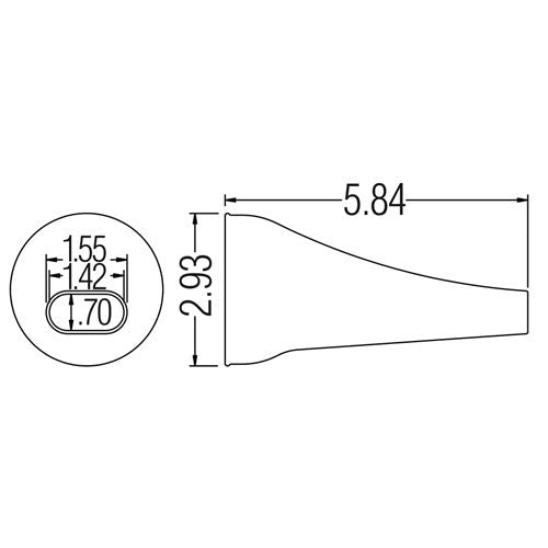 Loc-Line Tapered Oval Nozzle - AIMS Industrial Supplies