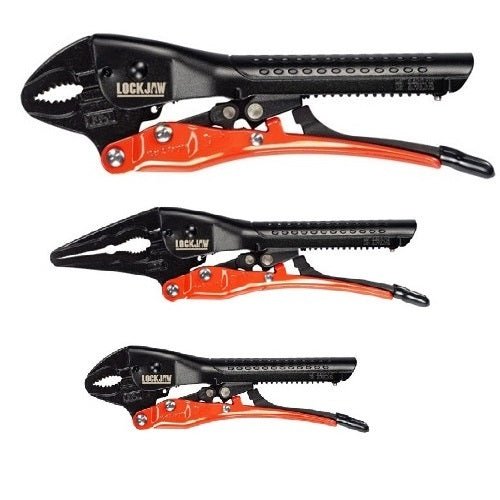 Lockjaw L2930001 175mm/250mm Curved Jaw, 200mm Needle Nose 3Pc Set - AIMS Industrial Supplies