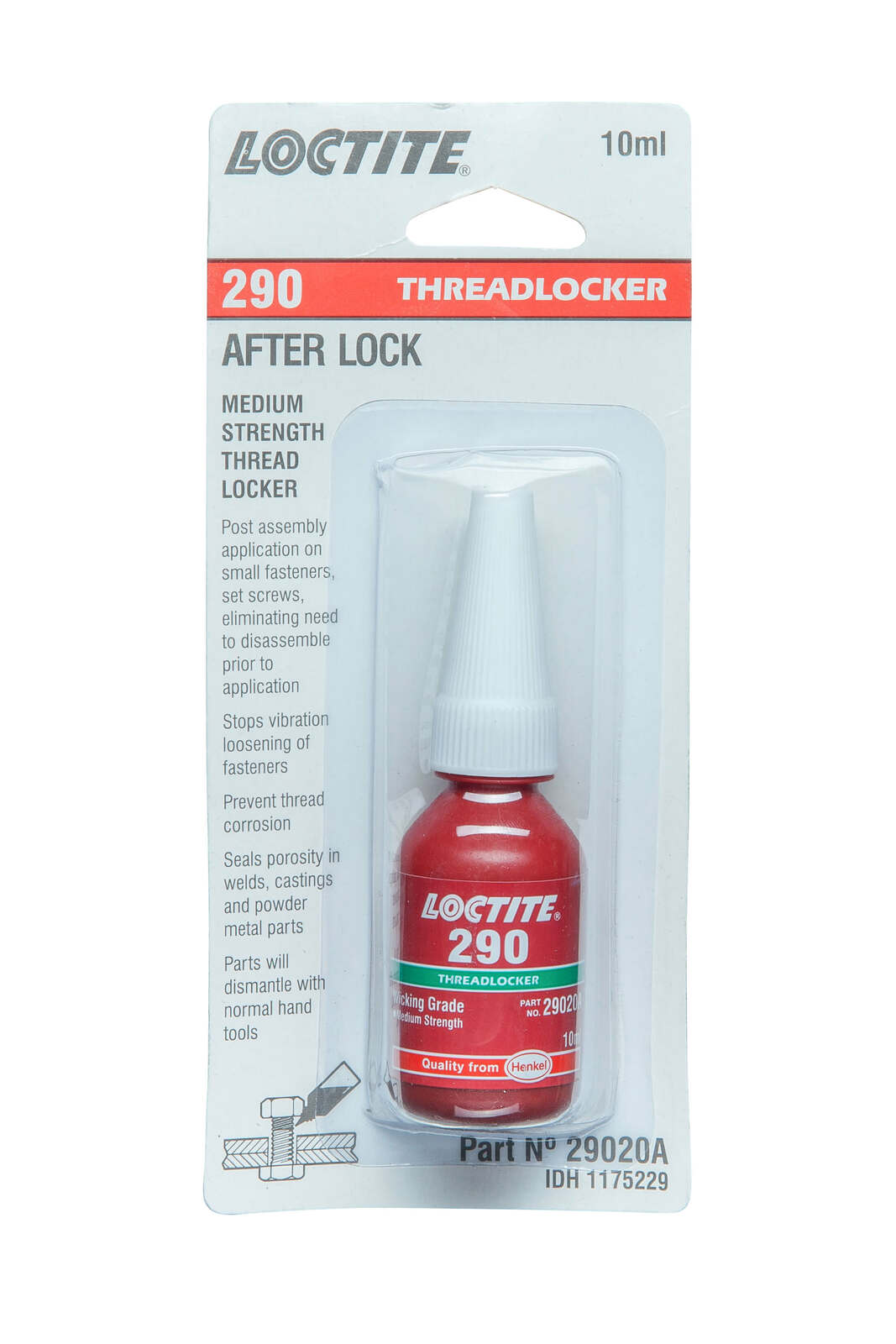 Loctite 290 Medium Strength Threadlocker 10ml