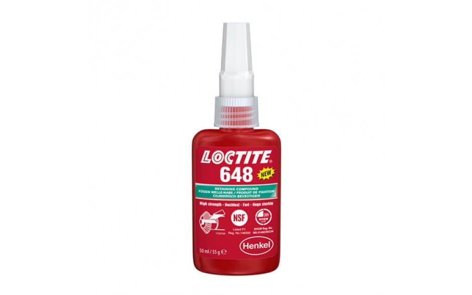 Loctite 648 High Strength, High Temperature Retaining Compound 50ml - AIMS Industrial Supplies