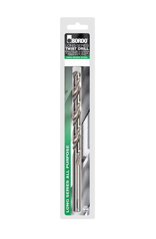 Long HSS Bright Drill Bit Clam Shell (2505) - Imperial - AIMS Industrial Supplies