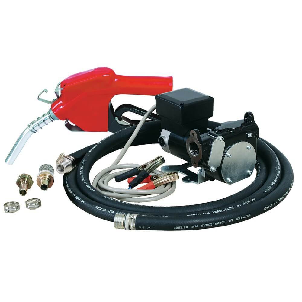 Lubemate 12V High Flow Diesel Pump Kit - Automatic Nozzle L-HFFPA12V - AIMS Industrial Supplies