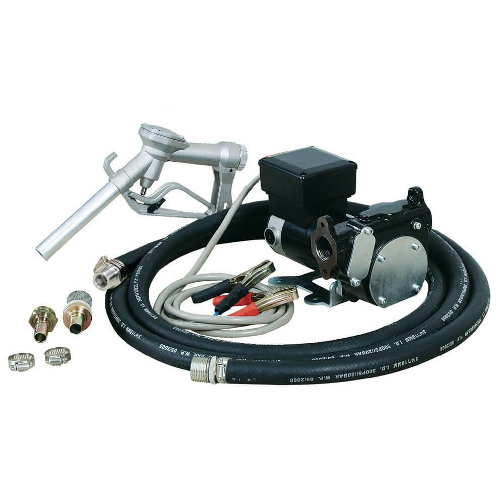 Lubemate 12V High Flow Diesel Pump Kit - Manual Nozzle L-HFFPM12V - AIMS Industrial Supplies