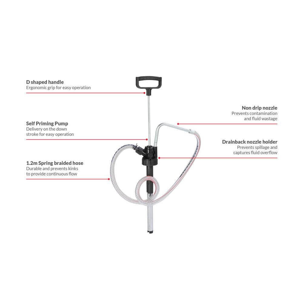 Lubemate 20L Oil Pump Premium With Hose & Non Drip Nozzle L-DP20P - AIMS Industrial Supplies