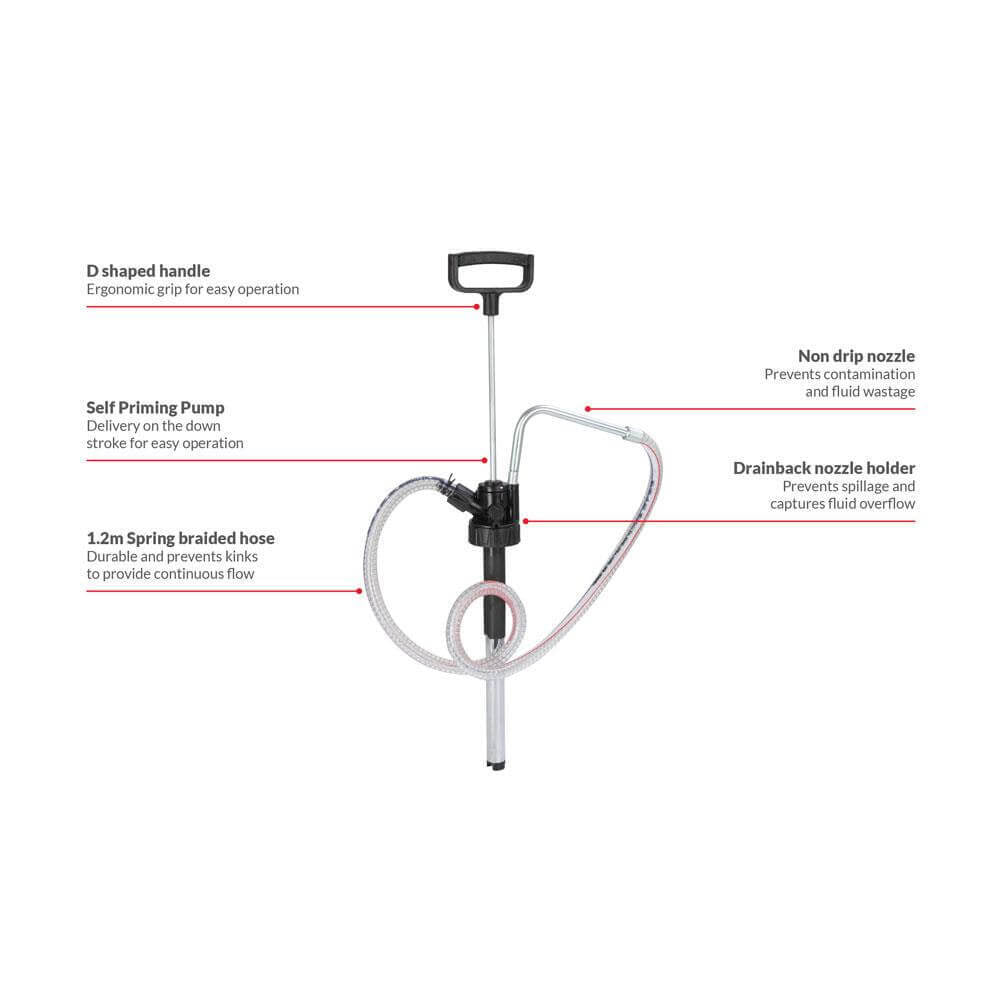 Lubemate 20L Oil Pump Premium With Hose & Non Drip Nozzle L-DP20P2