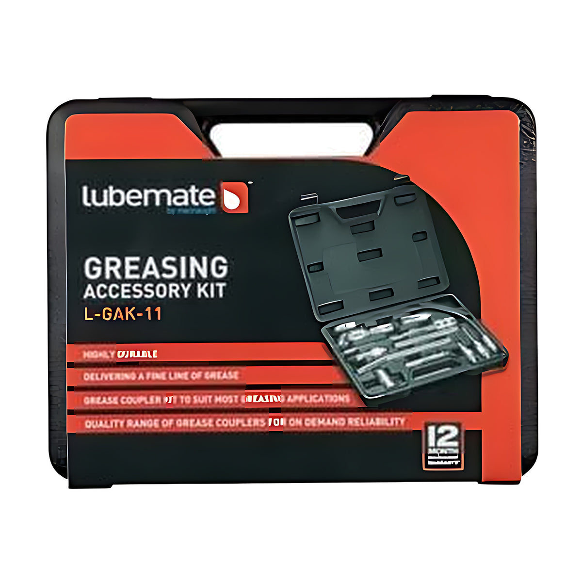 Lubemate L-GAK-11 Greasing Accessory Kit, 11 Pieces