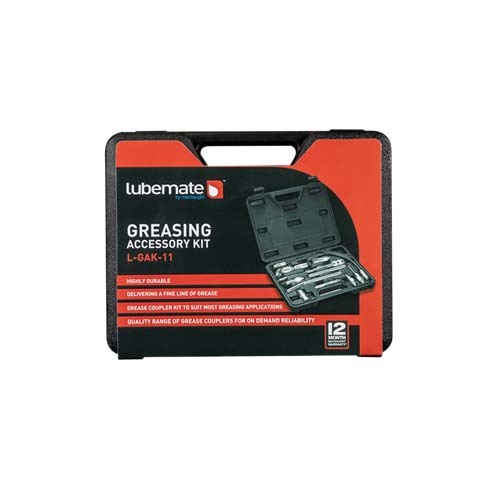 Lubemate L-GAK-11 Greasing Accessory Kit, 11 Pieces1