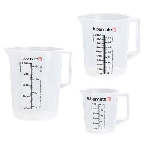Lubemate L - MJCOMBO2 Measuring Jug Combo (600ml, 2L & 5L) - AIMS Industrial Supplies