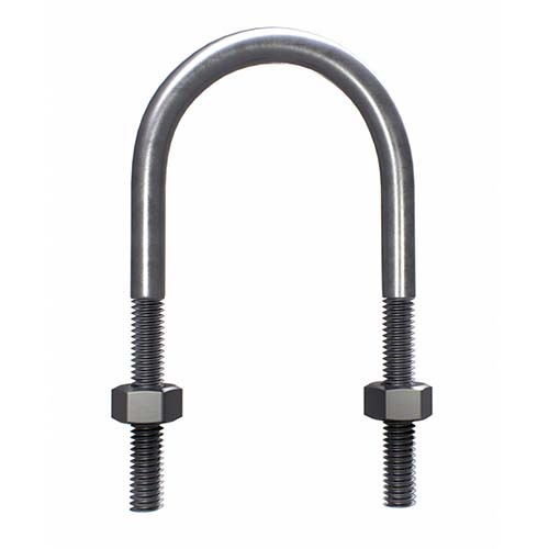 M10 x 34 x 85mm U Bolt Round Kit Mild Steel Hot Dip Galv  - Box of 50