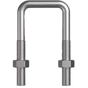 M10 x 42 x 86mm U Bolt Square Kit Mild Steel Hot Dip Galv  - Box of 501