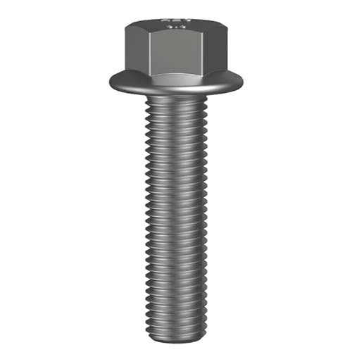 M10x25mm Metric Fine Hex Flanged Bolt No Serration CL8.8 Z-Yellow  - Box of 100