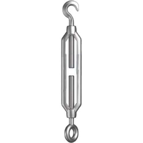 M12 x 200mm Turnbuckle Open Body Hook & Eye Mild Steel Galv  - Box of 20