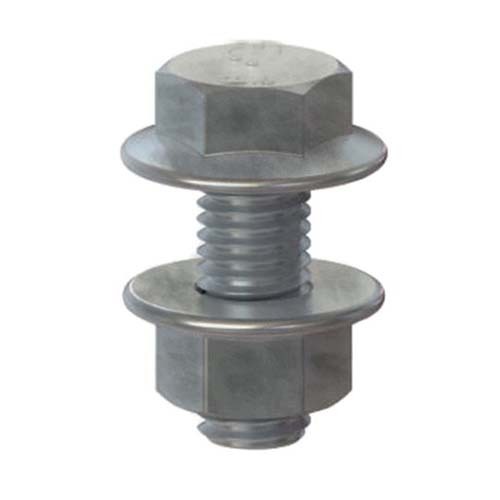 M12 x 30mm Purlin Hex Flange Bolt and Nut CL8.8 Hot Dip Gal  - Box of 150