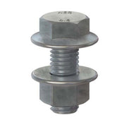 M16 x 35mm Purlin Hex Flange Bolt and Nut CL4.6 UTS HDG  - Box of 1001