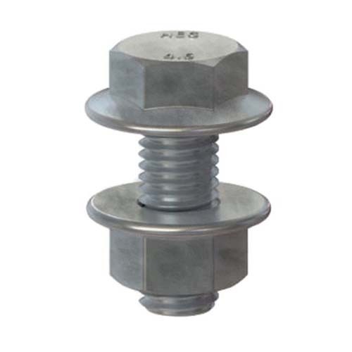 M16 x 35mm Purlin Hex Flange Bolt and Nut CL4.6 UTS HDG  - Box of 1001