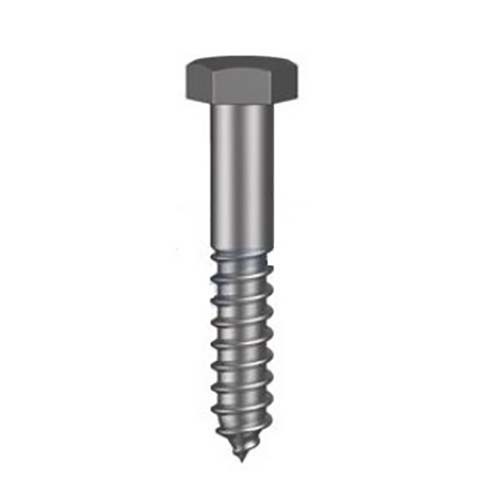 M16 x 50mm Hex Coach Screw Class 4.6 Hot Dip Galvanised - Pack of 25