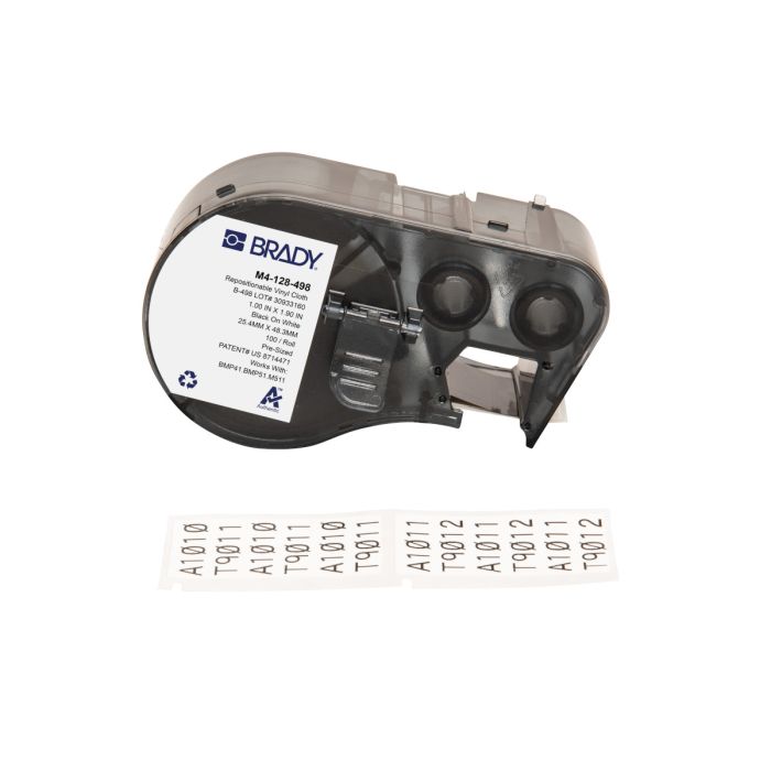 Brady Repositionable Multi-Purpose Vinyl Cloth Label