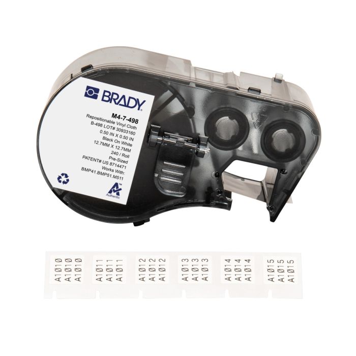 Brady Repositionable Multi-Purpose Vinyl Cloth Label