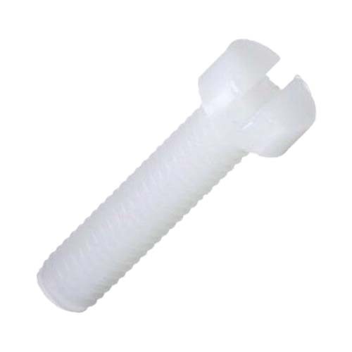 M4 x 16mm Metric Thread Slot Cheese Screw Natural Nylon  - Pack of 100