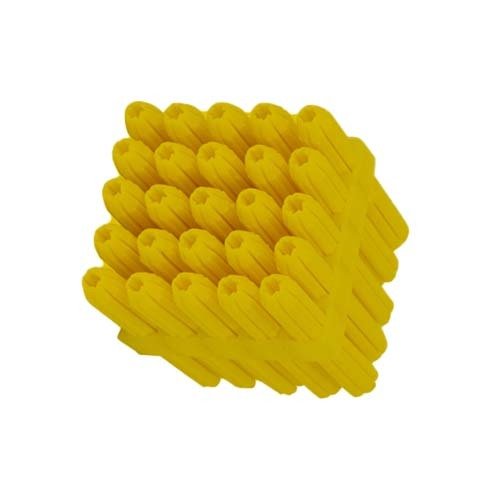 M4 x 25mm Yellow Frame PVC Wall Plug - Box of 1000 - AIMS Industrial Supplies