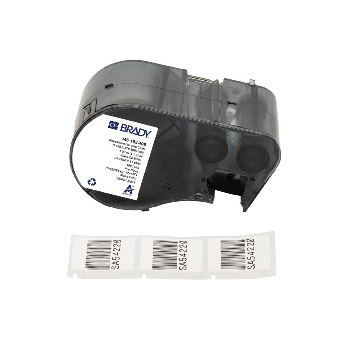 Brady Repositionable Multi-Purpose Vinyl Cloth Label