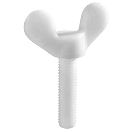 M5 x 25mm Metric Thread Wing Screw Natural Nylon Pack of 100