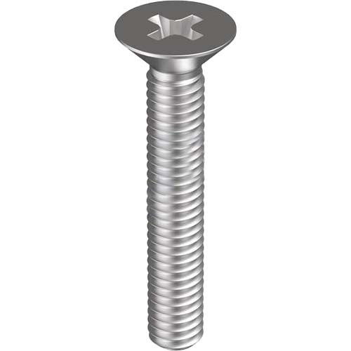 M5 x 75mm CSK Phillips Metal Thread Screw Mild Steel Zinc  - Box of 200