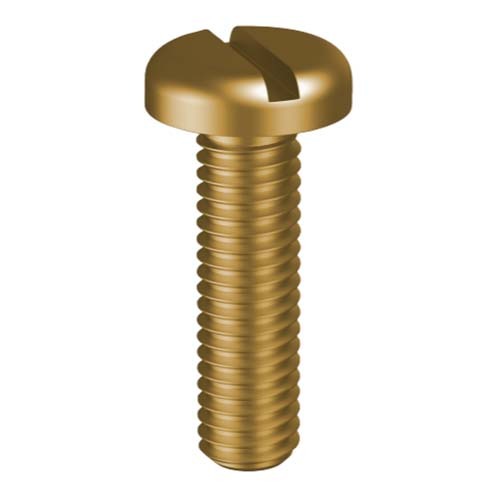 M5 x 8mm Pan Slotted Metal Thread (Machine) Screw Brass  - Box of 200