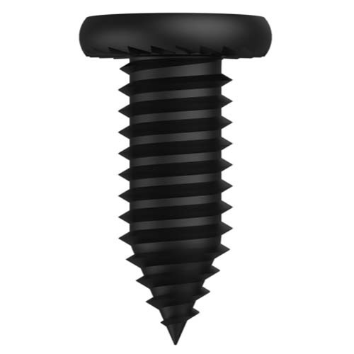 M6.2 x 16mm Flat Framing Serrated Screw Phillips Dr E-Coat Black  - Box of 10001