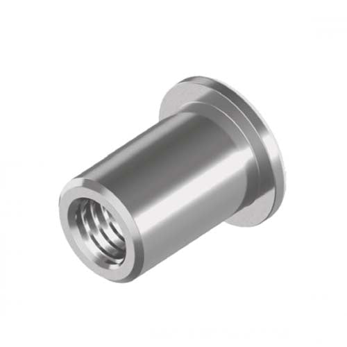 M6 304 Stainless Steel Left Hand Thread Large Flange Rivet Nut Box of 100 - AIMS Industrial Supplies