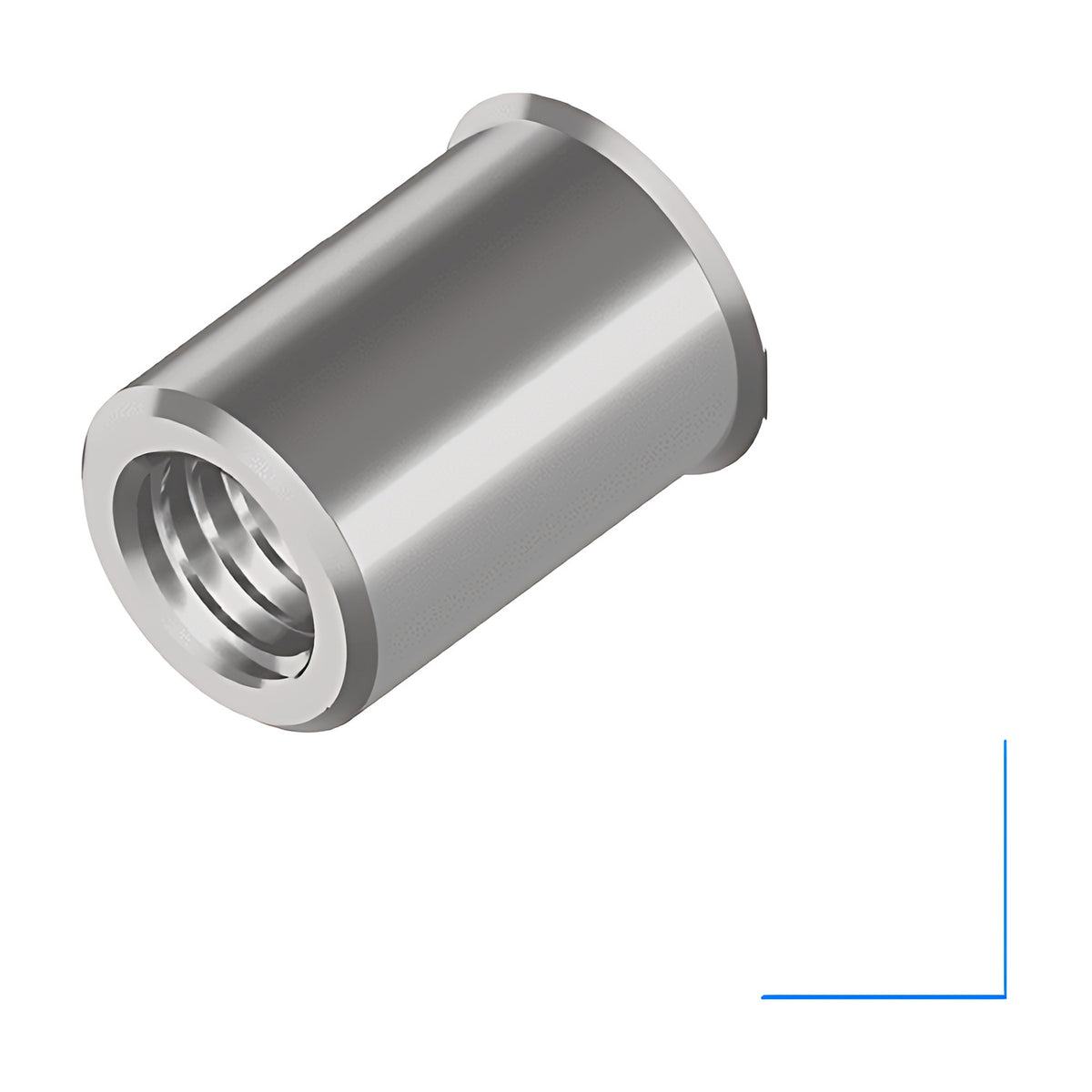 Inox World M6 Left Hand Thread Small Flange Rivet Nut, 304 stainless steel