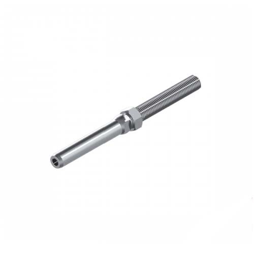 M6 (4mm Wire) 316 Stainless Steel Left Hand Thread Swage Stud Terminal Box of 5