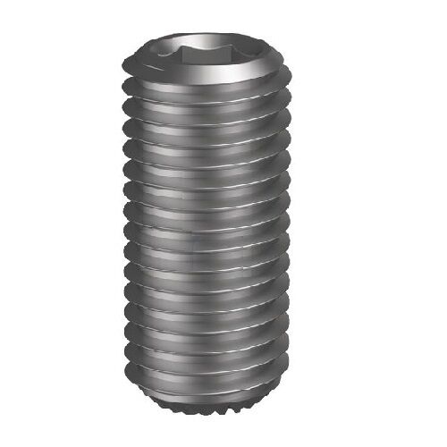 M6 x 6 Socket Set (Grub) Screw Knurled Cup Point  Plain  - Box of 100