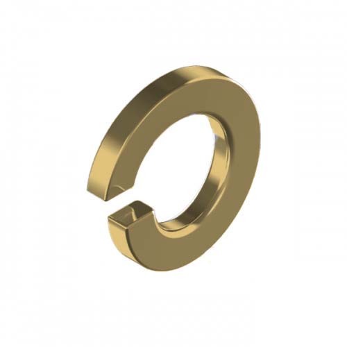 M6 x 9.9 x 1.5mm Spring Washer Square Sect Mild Steel Zinc Yellow  - Box of 200