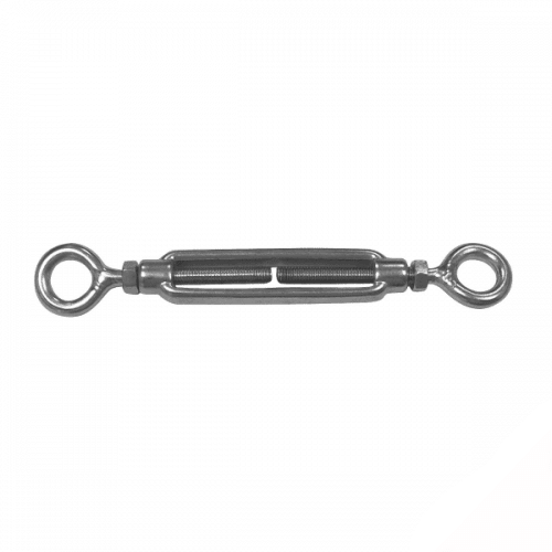 M8 316 Stainless Steel Eye/Eye With Lock Nuts Open Body Turnbuckle Box of 5 - AIMS Industrial Supplies
