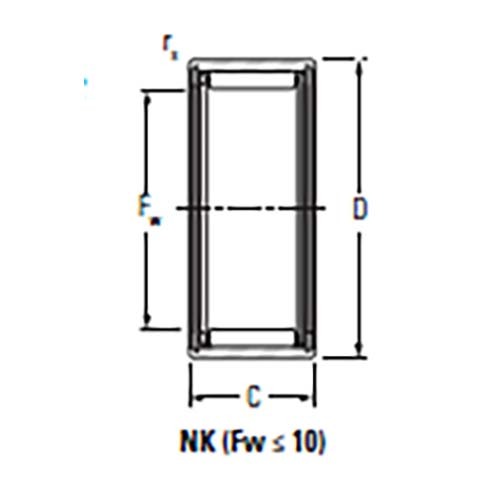 Machined Type Needle Roller Bearing w/o Inner Ring (NKS)2