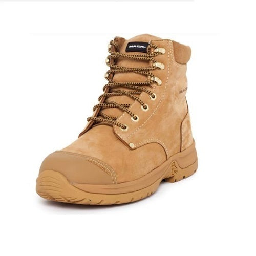 Mack Chassis Lace-Up Safety Boots, Honey - UK/AUS Size 8